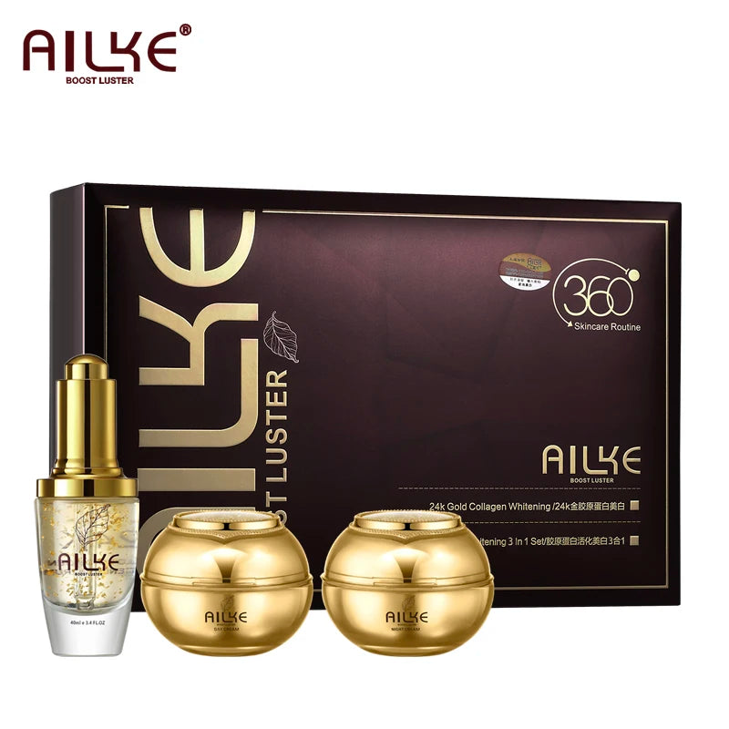 24K gold facial essence glycerin liquid toner face skin cream  moisturizing