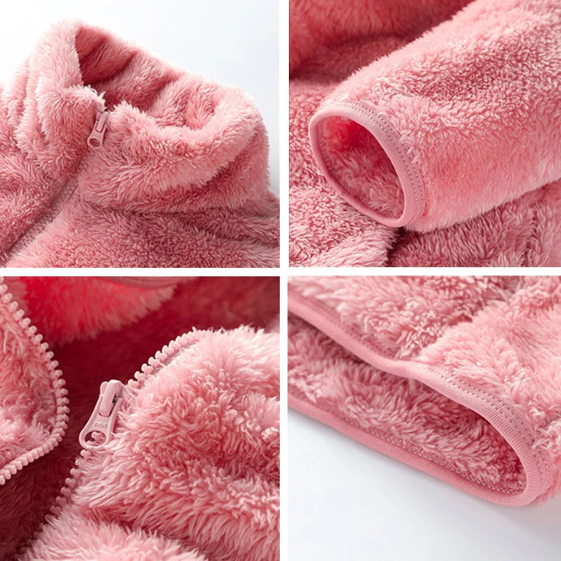 Thermal Fleece Jacket Men Women Outdoor Warm Sport Running Jacket Thick Soft Sweater Activewear
