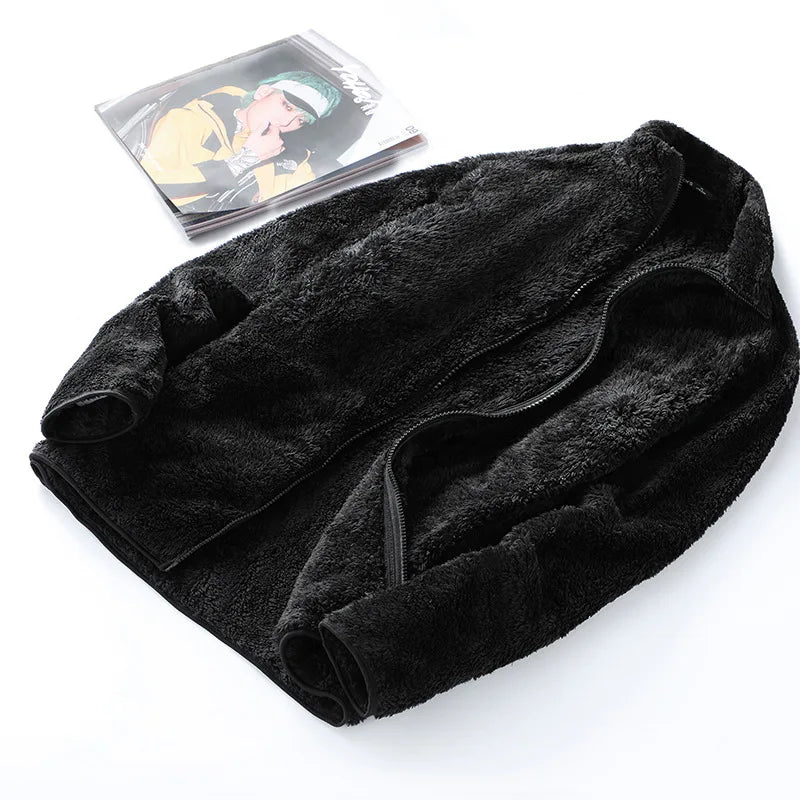 Thermal Fleece Jacket Men Women Outdoor Warm Sport Running Jacket Thick Soft Sweater Activewear