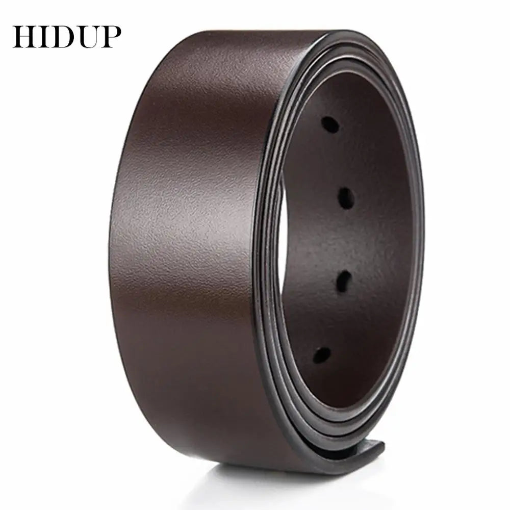 Cowhide Leather for Pin Smooth Belts Vintage 38mm Width Without Buckle