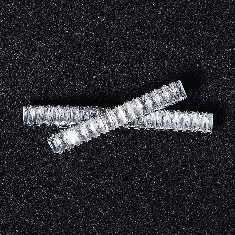 Fashion Barrette Cubic Zirconia Leaf Hair Clips for Women Accessories Hair Jewelry Headpiece