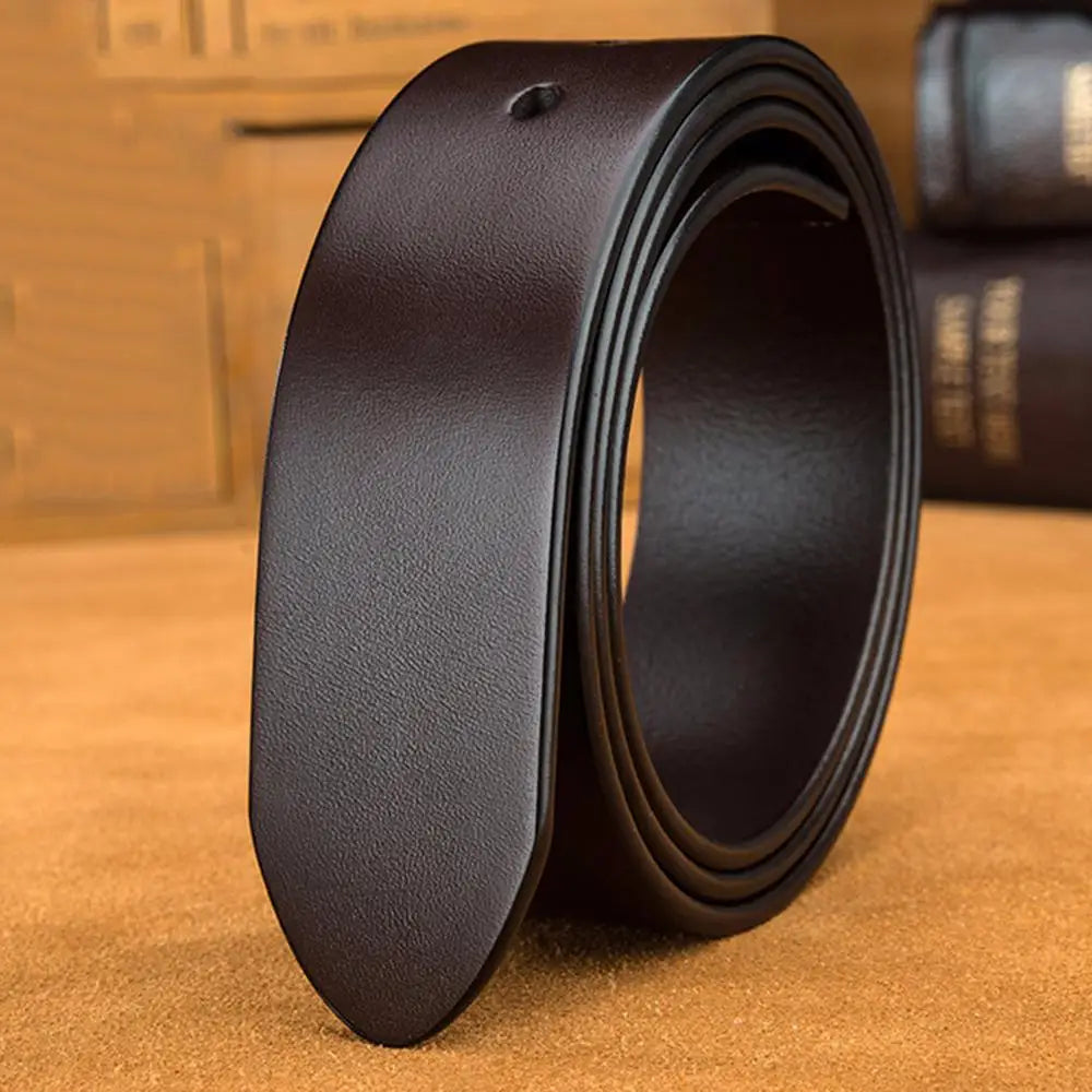 Cowhide Leather for Pin Smooth Belts Vintage 38mm Width Without Buckle