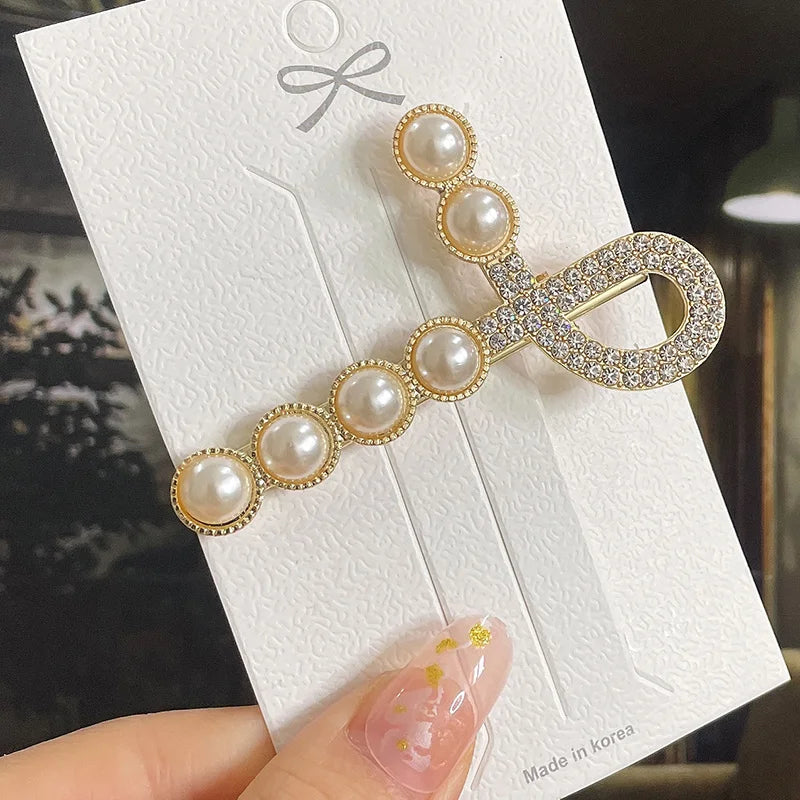 Simulated Pearl Hair Clips For Women Hairpins Geometric Hair Barrettes Fashion Hairgrip Hair Accessories