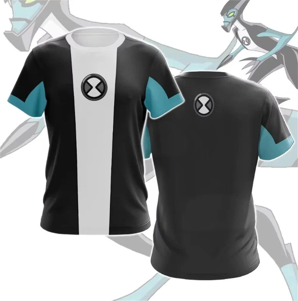 Anime Ben 10 Alien Force Tennyson Printed T-shirts for Women Men Short Sleeve Men's T Shirt Casual Sports Tops Tees