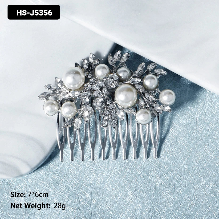 Silver Color Wedding Hair Combs Hairpins Crystal Rhinestone Bride Hair Accessories Women Bridal Hair Jewelry