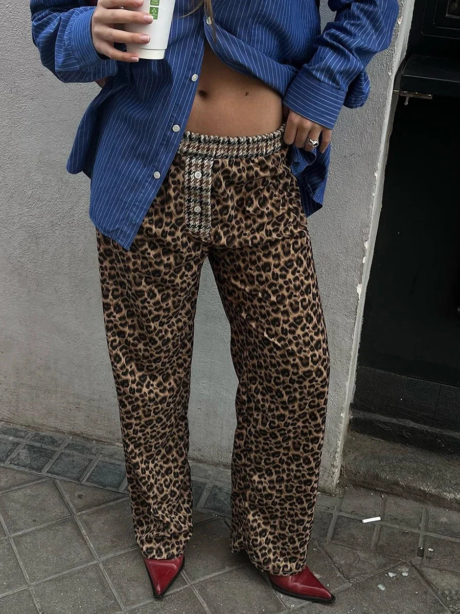 Women's Long Pants Elastic Waistband Casual Trousers