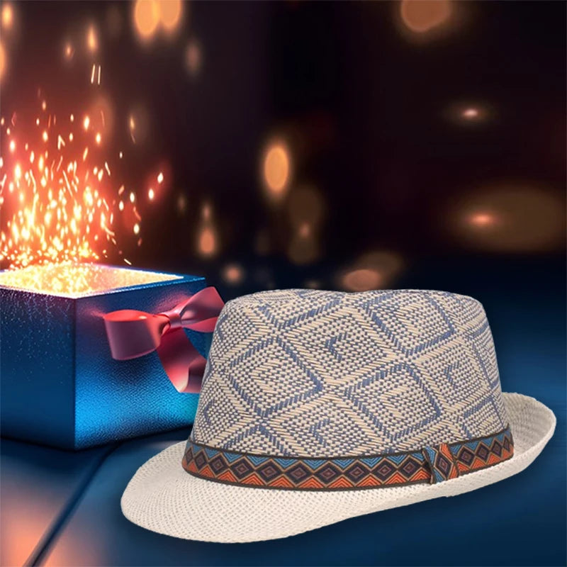 Unisex Wide Brim Straw Sun Hat with Breathable Mesh Design and Stylish Western Flair for Beach Vacation