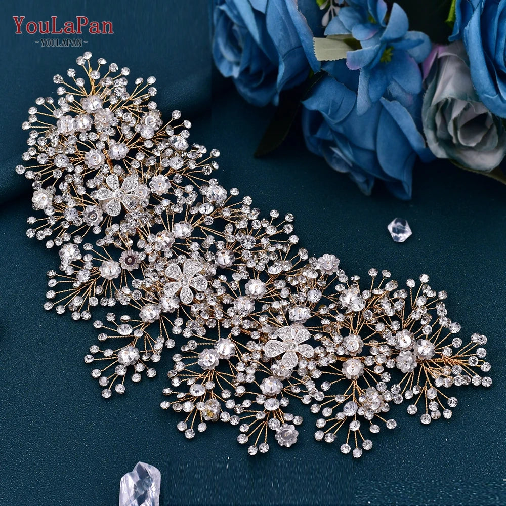 Headband Rhinestone  Diadem Pageant Wedding Hair Accessories Woman Headpiece for Party