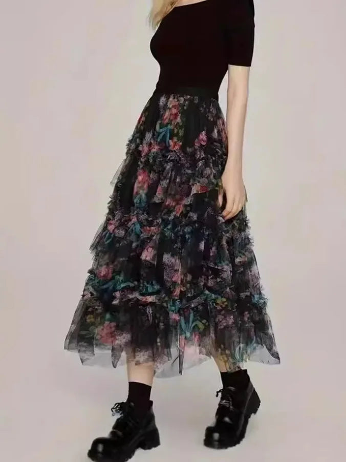 Long Skirts for Women Clothing  Skirt Vintage Fashion Clothes Casual Elegant Streetwear Bohemian