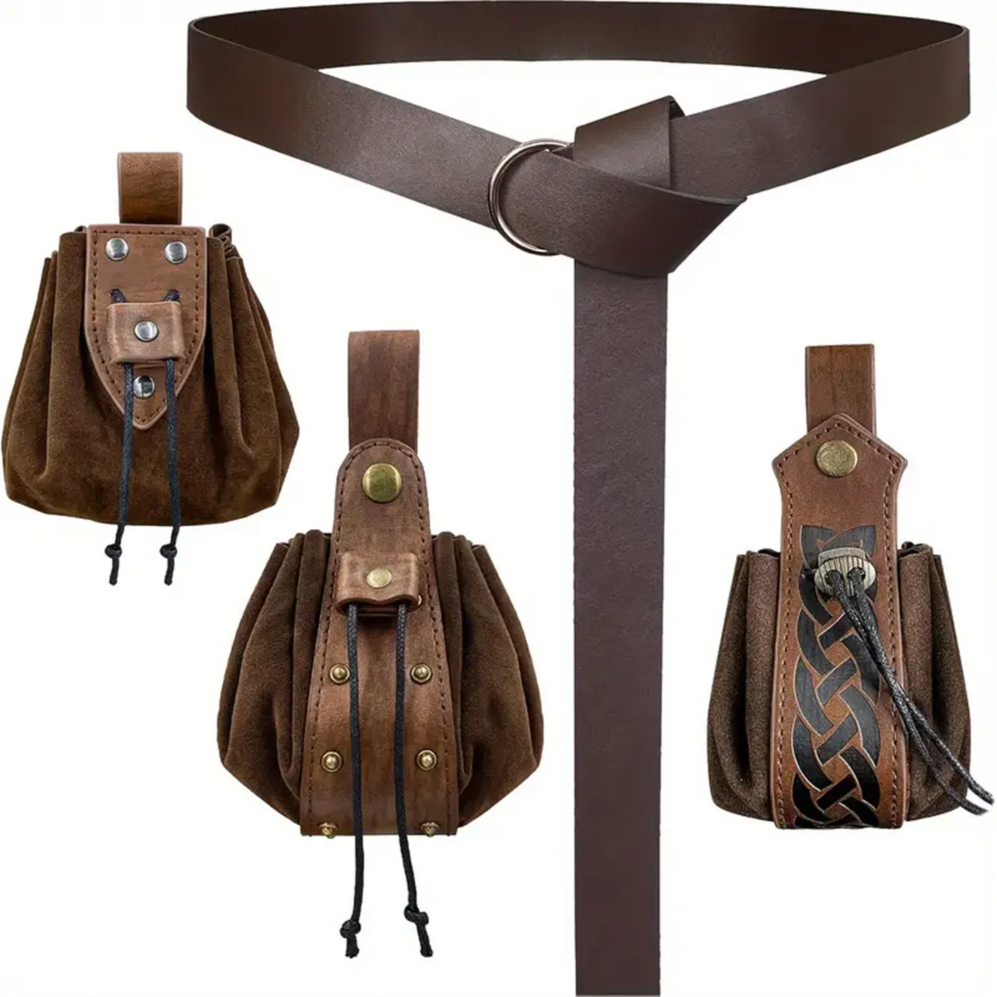 Medieval Retro Waist Bag Viking Style Hanging Belt Coin Purse Knight Fanny Pack Portable Men Women Money Pouch