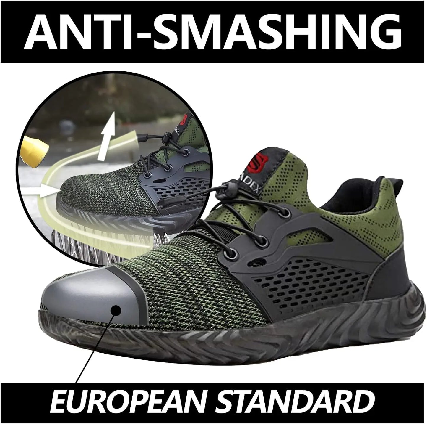 Steel Toe Sneakers  Indestructible Work Shoes Lightweight Comfortable Safety Boots