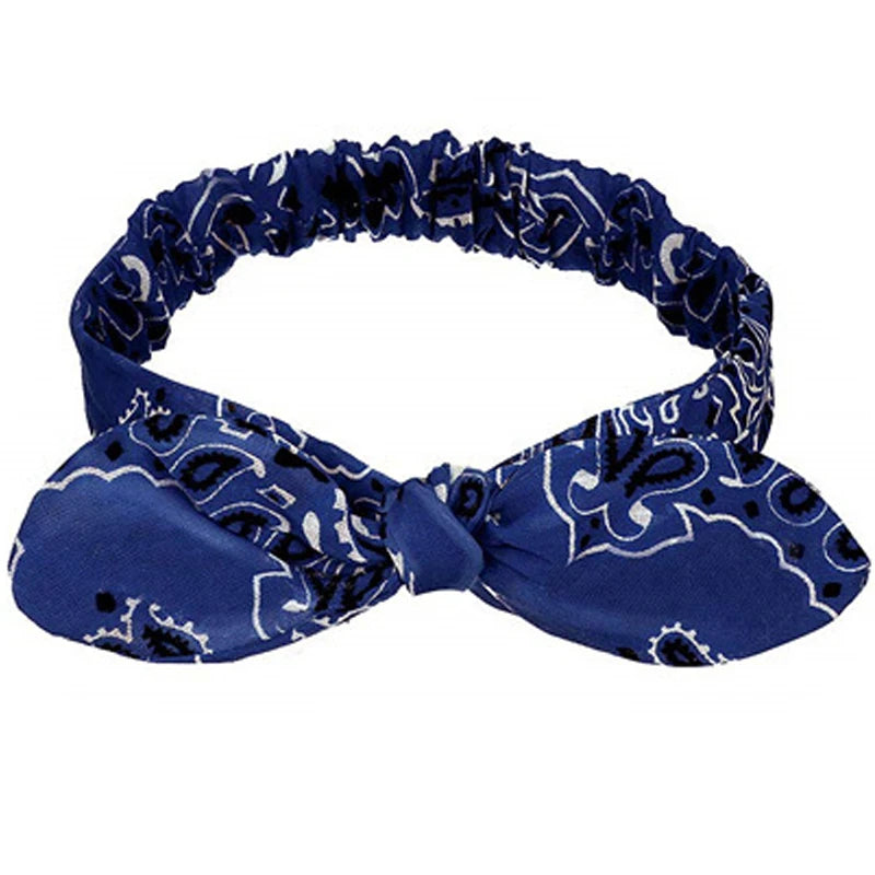 Boho Women Soft Solid Print Headbands Vintage Cross Knot Elastic Hairbands Turban Bandanas Hair Bands Hair Accessories