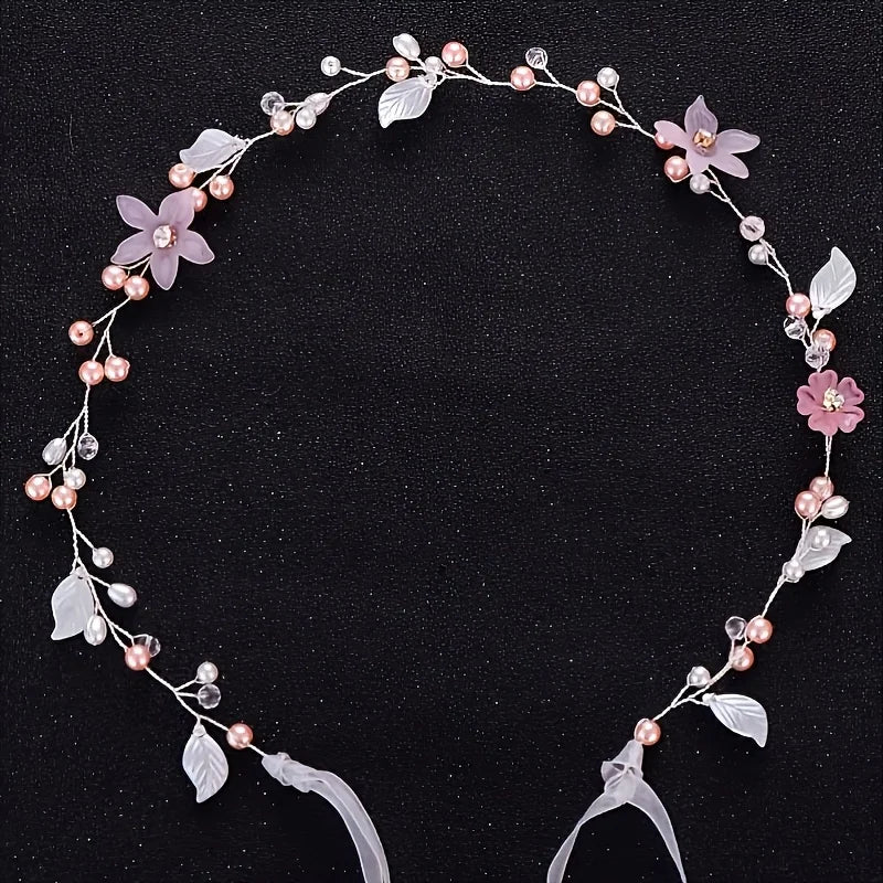 Crystal Leaf Hair Vine Band Headband Rhinestone Flower Headband For Women Hair Accessories Jewelry Headband