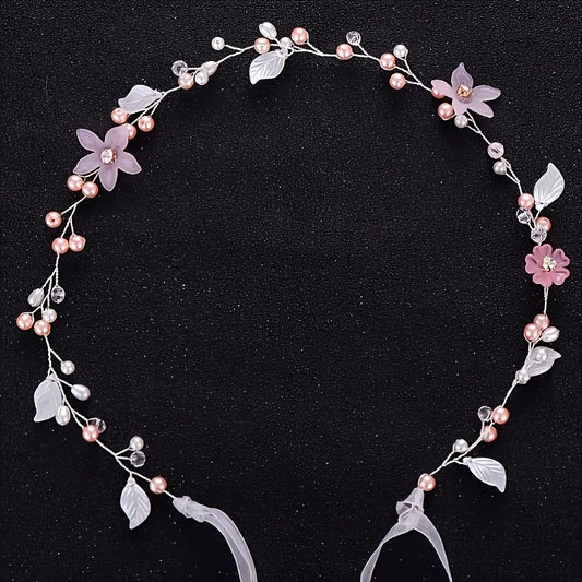 Crystal Leaf Hair Vine Band Headband Rhinestone Flower Headband For Women Hair Accessories Jewelry Headband
