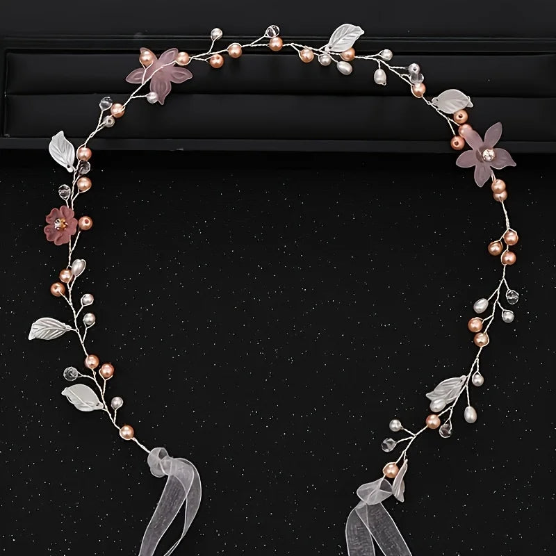 Crystal Leaf Hair Vine Band Headband Rhinestone Flower Headband For Women Hair Accessories Jewelry Headband