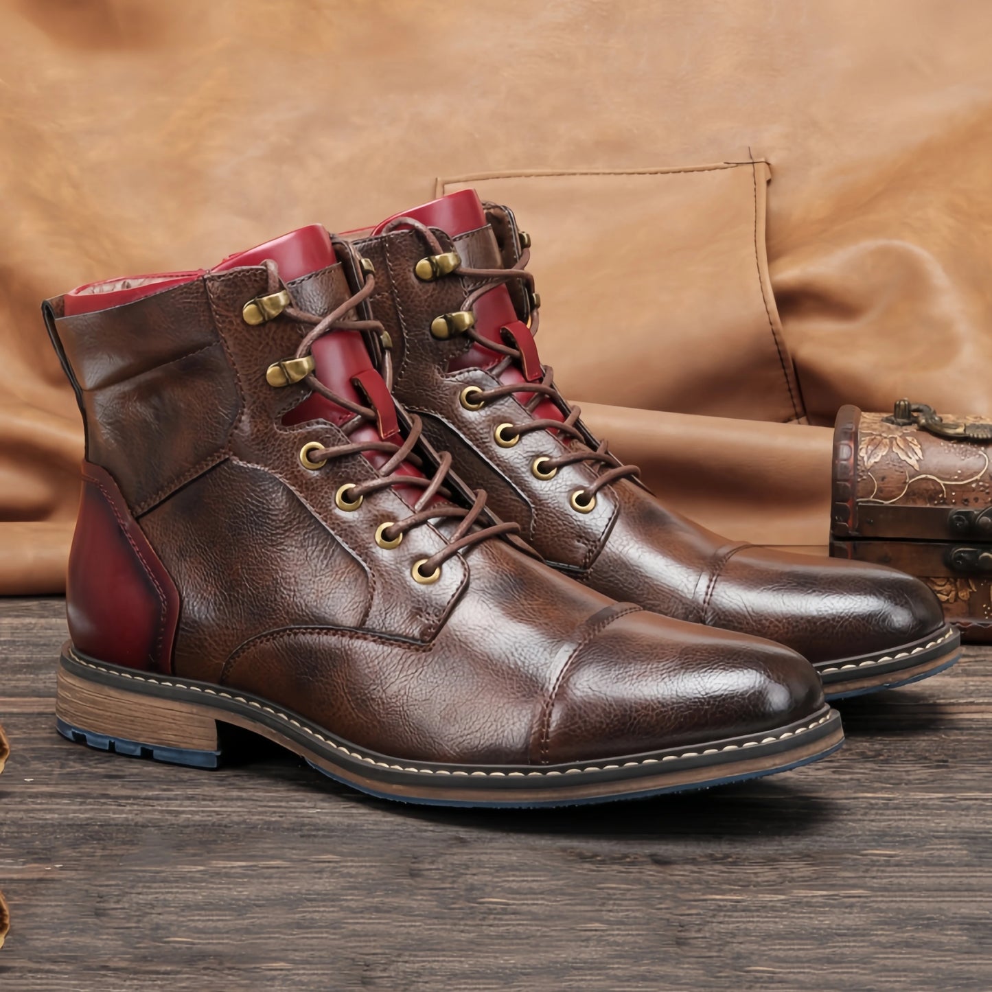 Size 8-13 Retro Men Boots 2025 Fashion Comfortable Spring Leather Boots