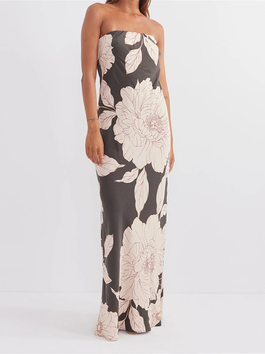 Elegant Off-Shoulder Maxi Dress with Ruffle Detail and Matching Belt for Women Perfect for Summer Parties and Events