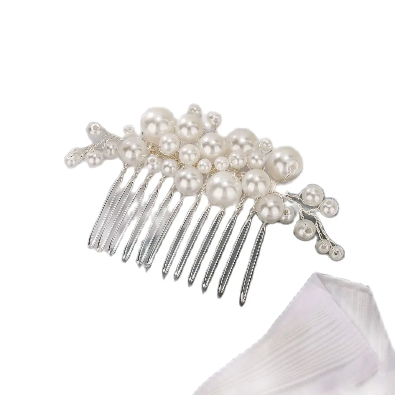 Elegant pearl  hair comb  side comb piece  hair ornament for women and girls