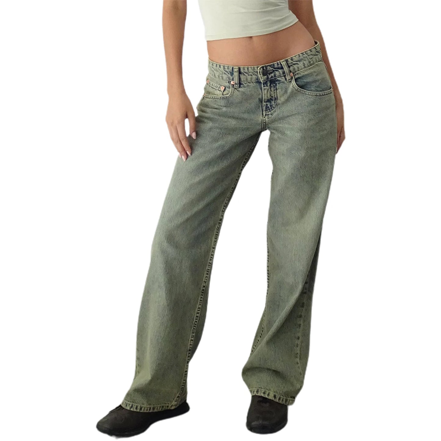 Women s Relaxed Fit Low Rise Denim Jeans with Stylish Pockets and Straight Leg Design for a Trendy Summer Look