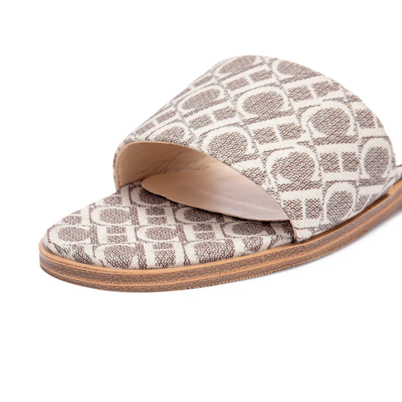 Classic Simple Design Wearable Comfortable Anti-slip Sole Letter Printed Slippers Seasonal