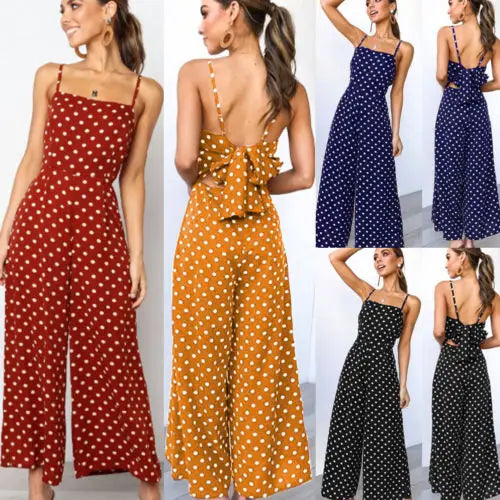 Elegant Print Sleeveless Jumpsuit with Square Neckline and Belted Waist Casual Wide Leg Romper for Women Summer Fashion