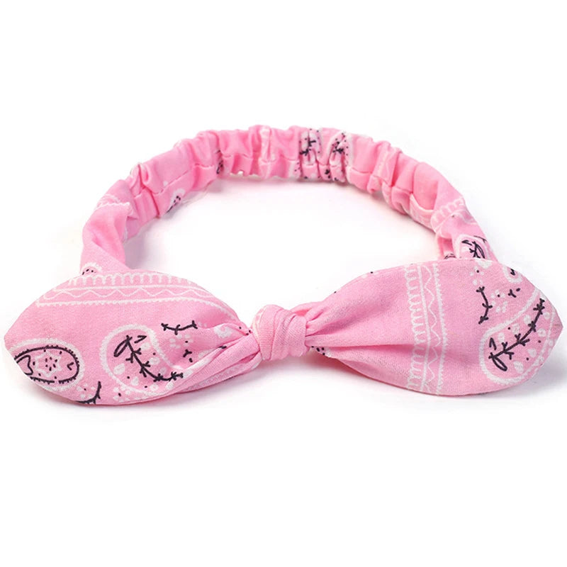 Boho Women Soft Solid Print Headbands Vintage Cross Knot Elastic Hairbands Turban Bandanas Hair Bands Hair Accessories