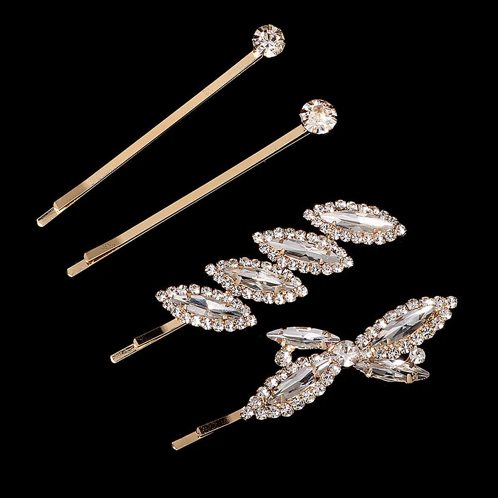 Fashion Barrettes Clear Crystal Women Hair Ornaments Hair Pins Women Hair Clips  Hair Jewelry Accessories