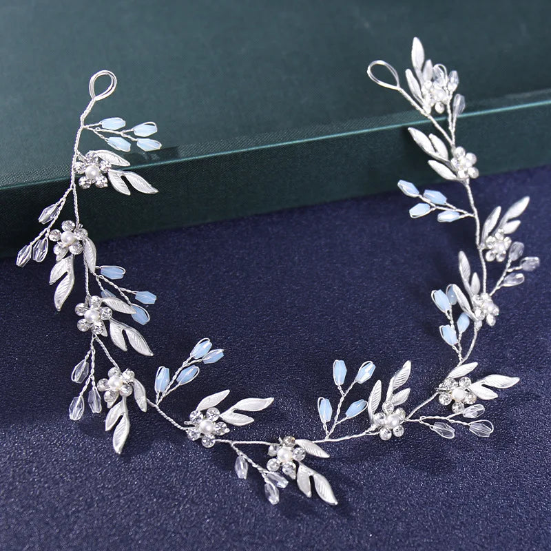 Pearl Headband  Hair Accessories Rhinestone Crystal Wedding Headband For Women Bride Head piece Hair Jewelry