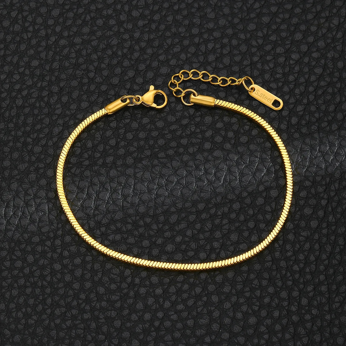 Simple MEN Stainless Steel Square Snake Bone Chain Bracelet Hip-Hop Jewelry Trendy Party Accessories