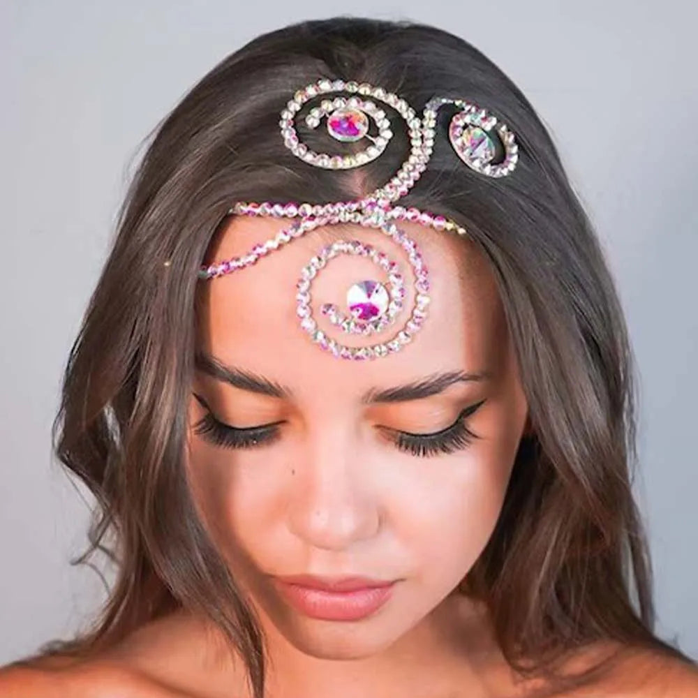 Rhinestone Headpiece Design Burlesque Head Piece Goddess  Accessories Headband