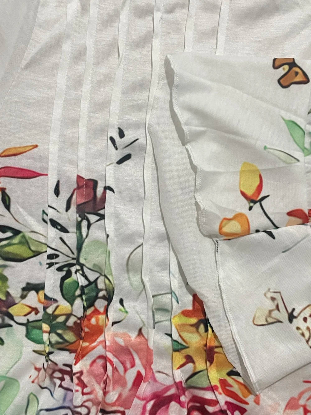 Women's V-Neck Short Sleeve Summer Button T-Shirt Street Trend Flower Geometric Print Women's Loose Casual V-Neck