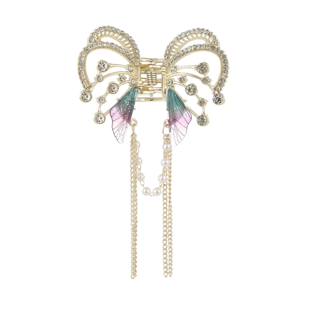 Hairpin Hair Accessories Women Simple Hair Claw Clip Butterfly Pearl Tassel Hair Clip