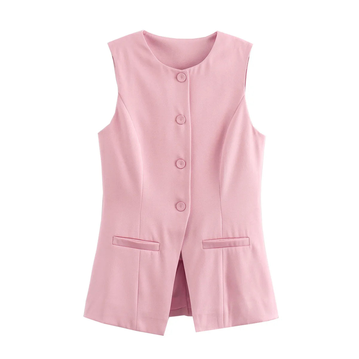 Sleeveless Vest Women Button Summer Vests for Women Jackets Vest Top Women Streetwear Women's Tailored Vest