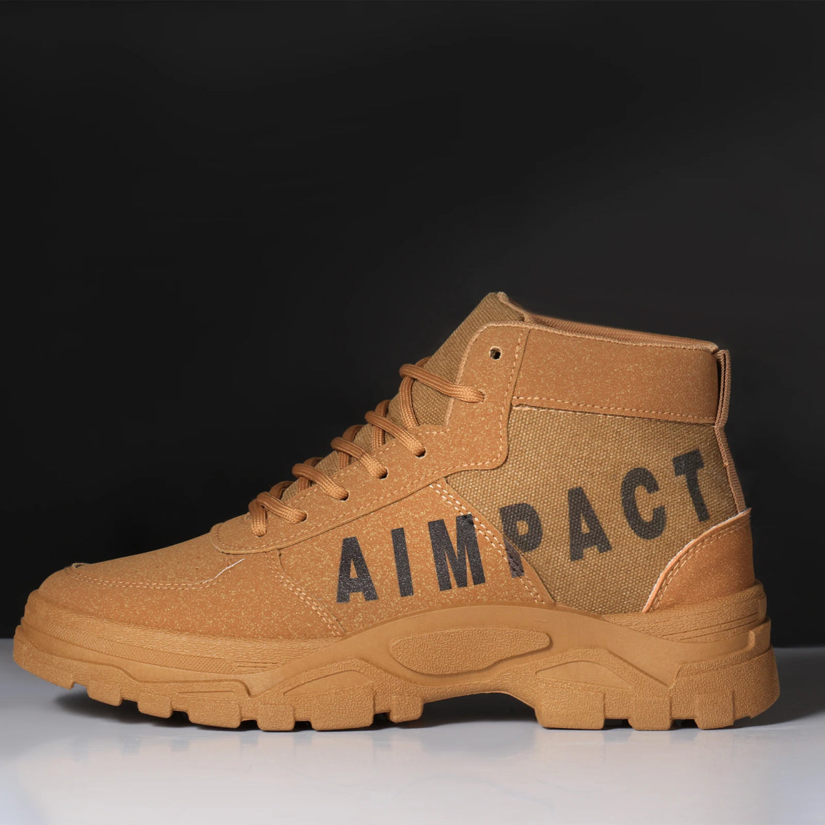 Men's Tactical Hiking Boots Leather/Canvas Outdoor Shoes, Wear-Resistant Hunting Sneakers for Mountain Trekking & Daily Walking