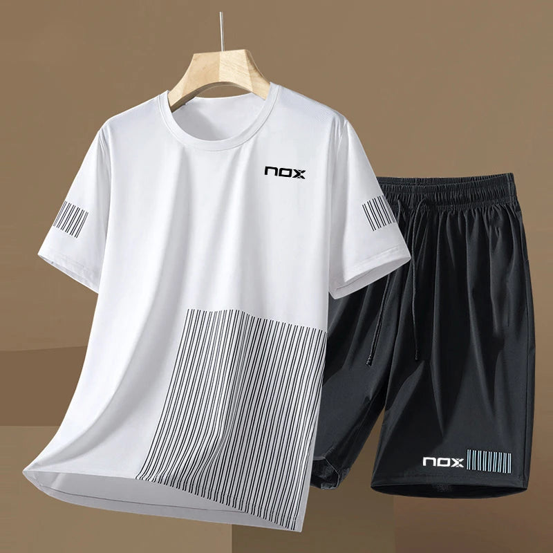 Boutique Sportswear Men's Tennis Sportswear Fitness Short-sleeved Summer Round Neck T-shirt Shorts Men's Suit