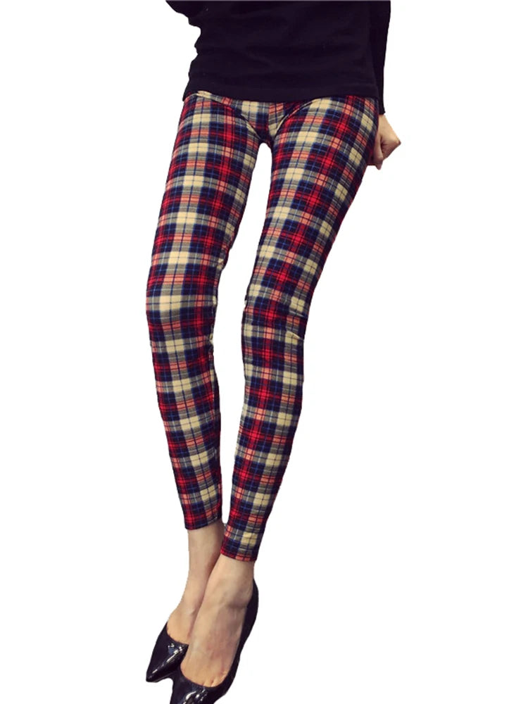 Graffiti Leggings Patterned Print Leggings For Women Leggings Houndstooth  Elastic Design Vintage Leggings