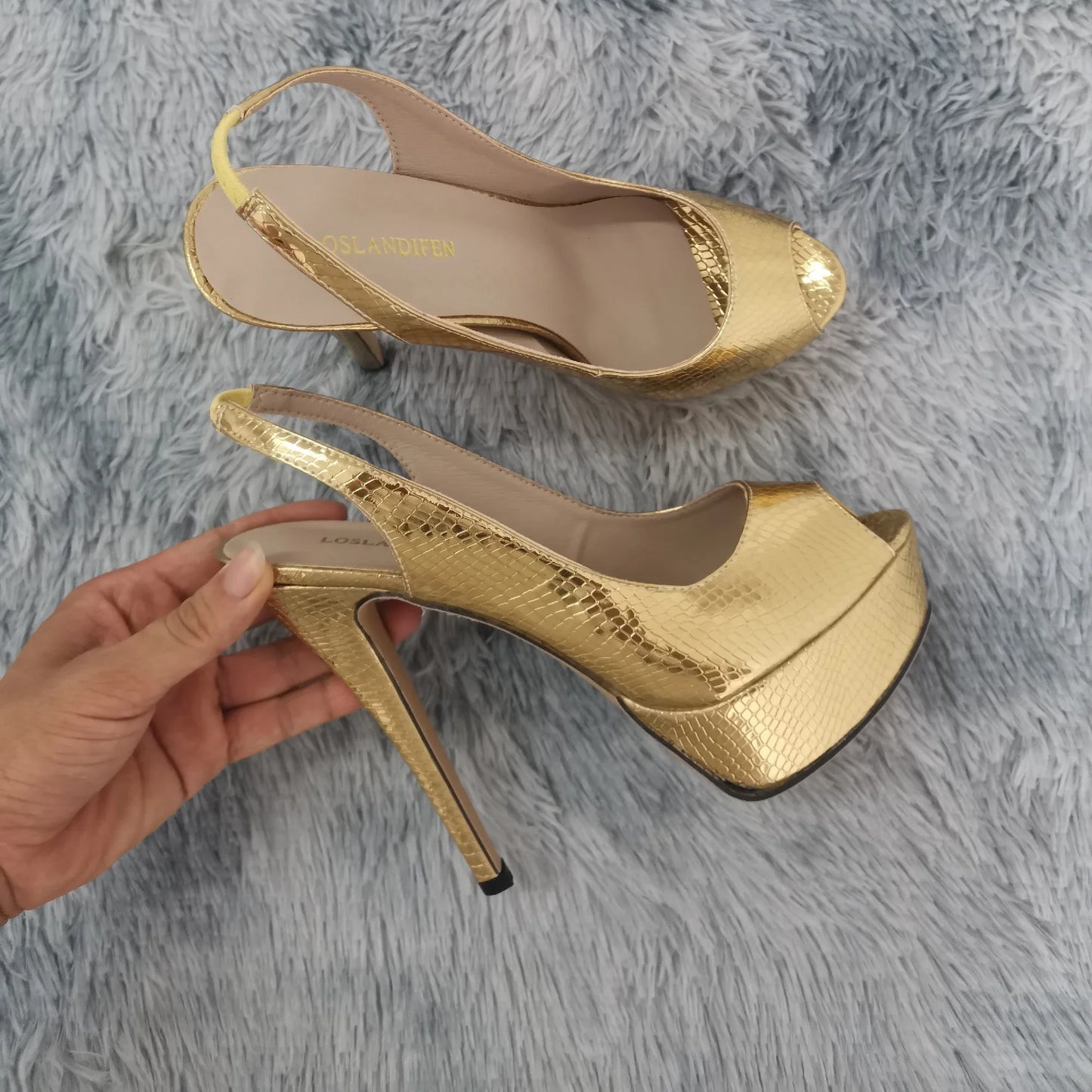 Women Sandals 14CM Super High Heels Sexy Open Toe Platform Sandals Gladiator Party Dress Shoes Plus Size