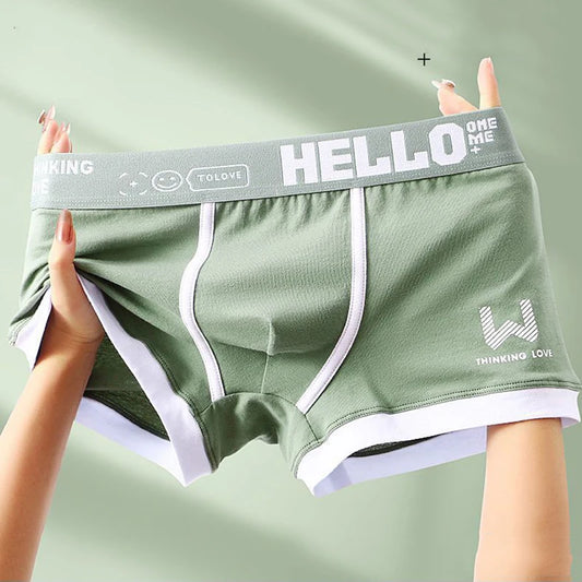 Men Cotton Boxer Shorts Man Underwear Mens Boxers Breathable U Convex Male Underpants Sexy Plus Size