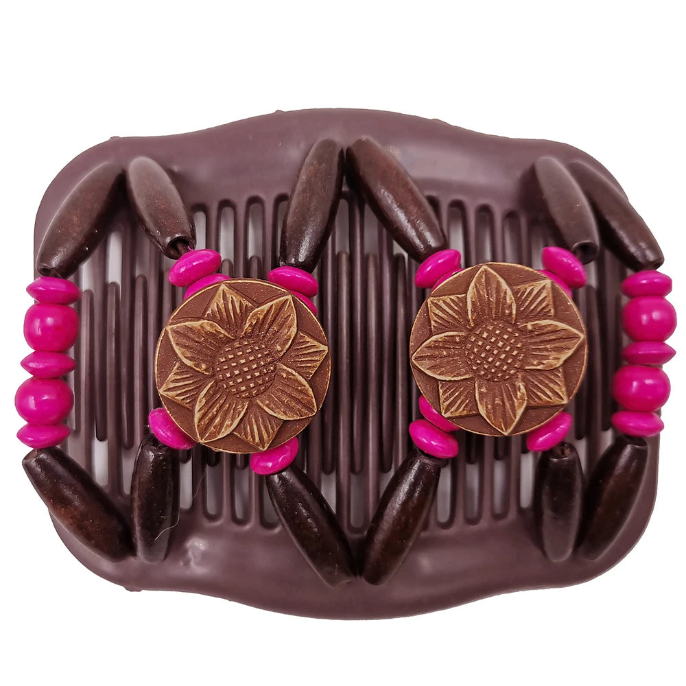 Beads Hair Combs Shiny Rhinestone Beaded Hair Claws Magic Tuck Comb Updo Accessories Elastic Headwear Bun Ponytail Holder