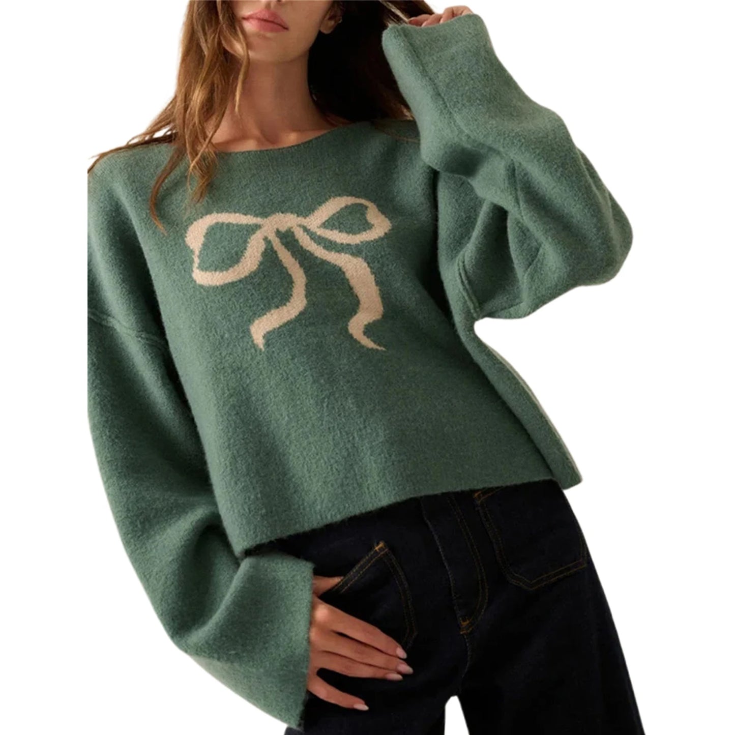 Women s Cable Knit Turtleneck Sweater Cozy Loose Fit Long Sleeve Pullover Casual