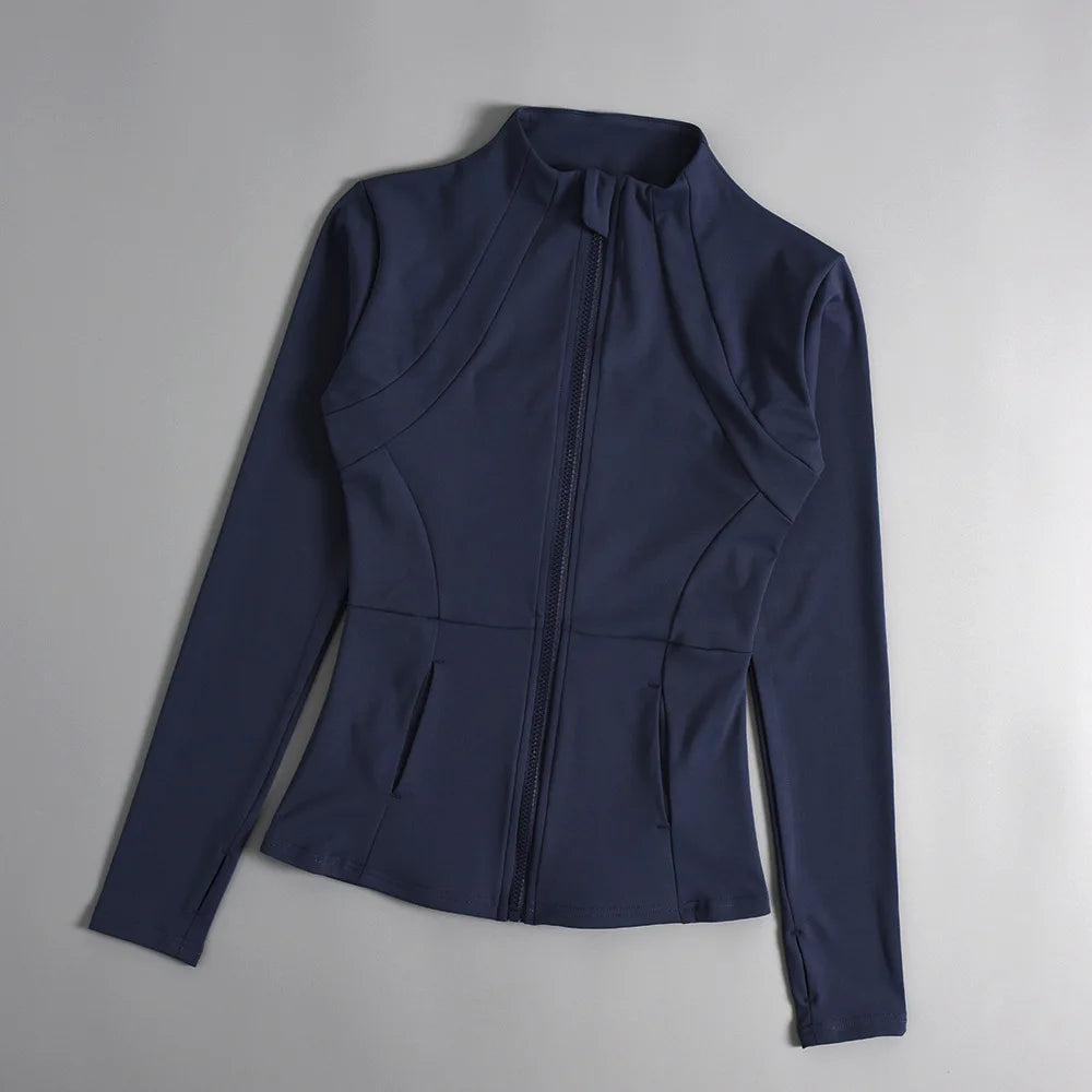Sports Jacket Women's Shirt Yoga Slim Long Sleeve Fast Running Thin Pilates Fitness Suit Top Clothing