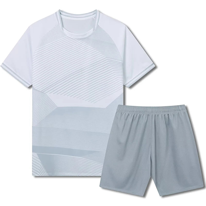 2 Pcs  Soccer Suit of Summer Quick Dry Family Matching Set High End shirt And Shorts Set Football Outdoor Sports Clothes