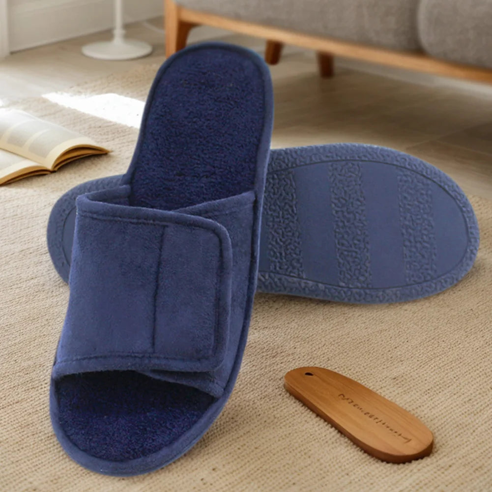Adjustable House Shoes Memory Foam Slide Slippers Indoor Outdoor Home Slippers Machine Washable