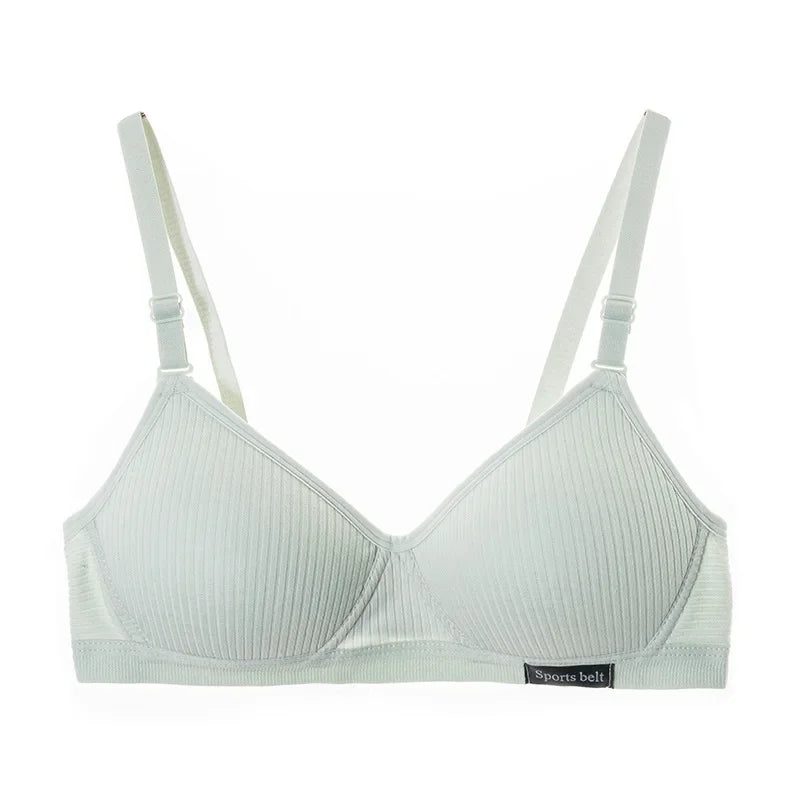 Wireless Push Up Bra Cotton Gathered Comfort V