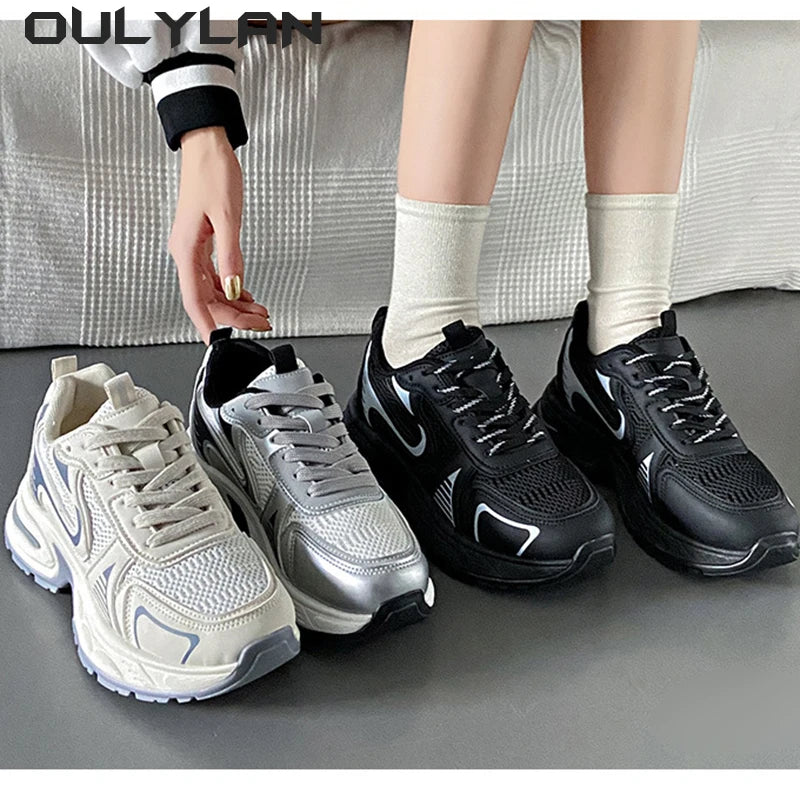 Sneakers  Sports Running Shoes Thick Sole Shoes  Fitness Vulcanize Shoes