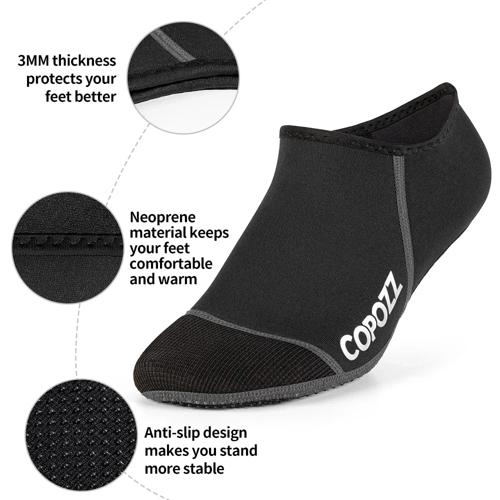 3MM Neoprene Diving Socks Beach Snorkeling Fins Water Shoes Non-Slip Sneaker