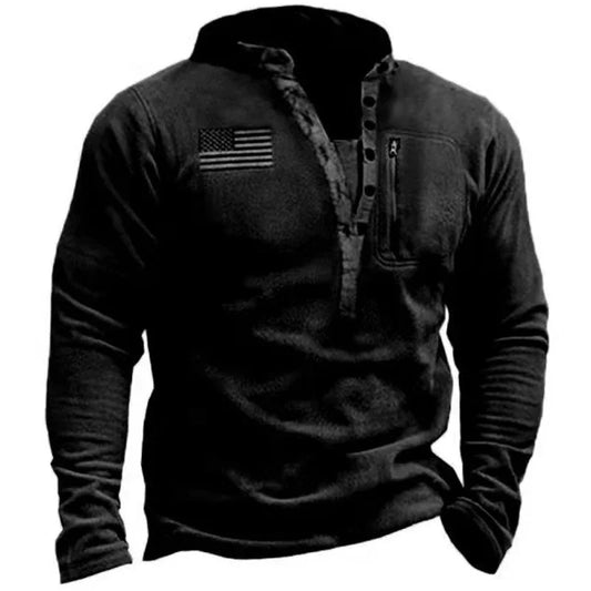 Outdoor Warm Breathable Tactics Fleece Jacket US Zipper Pullover Thermal Hiking Sweater