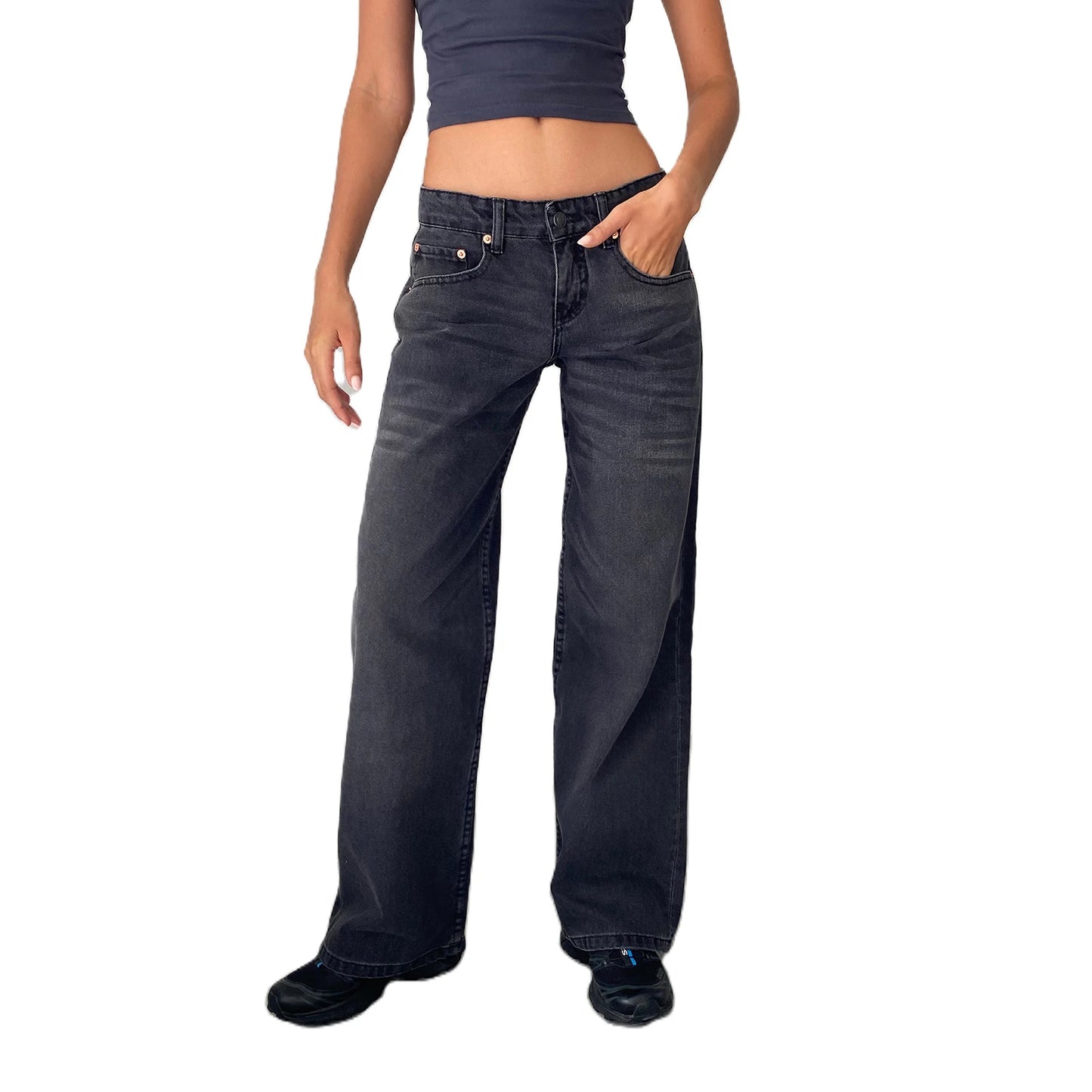 Women s Relaxed Fit Low Rise Denim Jeans with Stylish Pockets and Straight Leg Design for a Trendy Summer Look