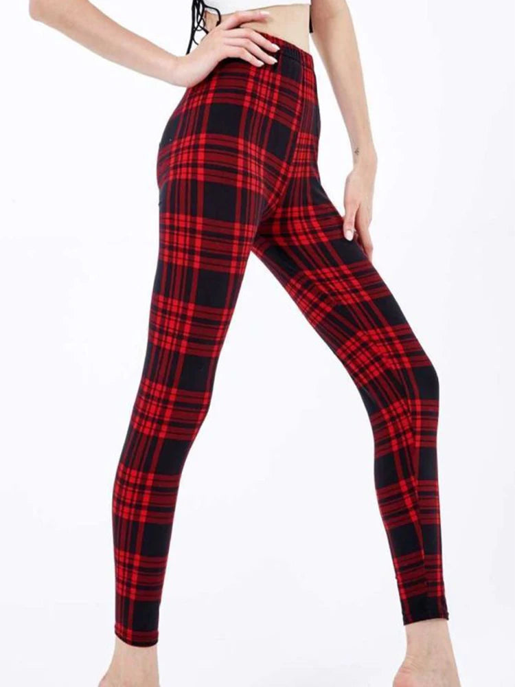 Graffiti Leggings Patterned Print Leggings For Women Leggings Houndstooth  Elastic Design Vintage Leggings
