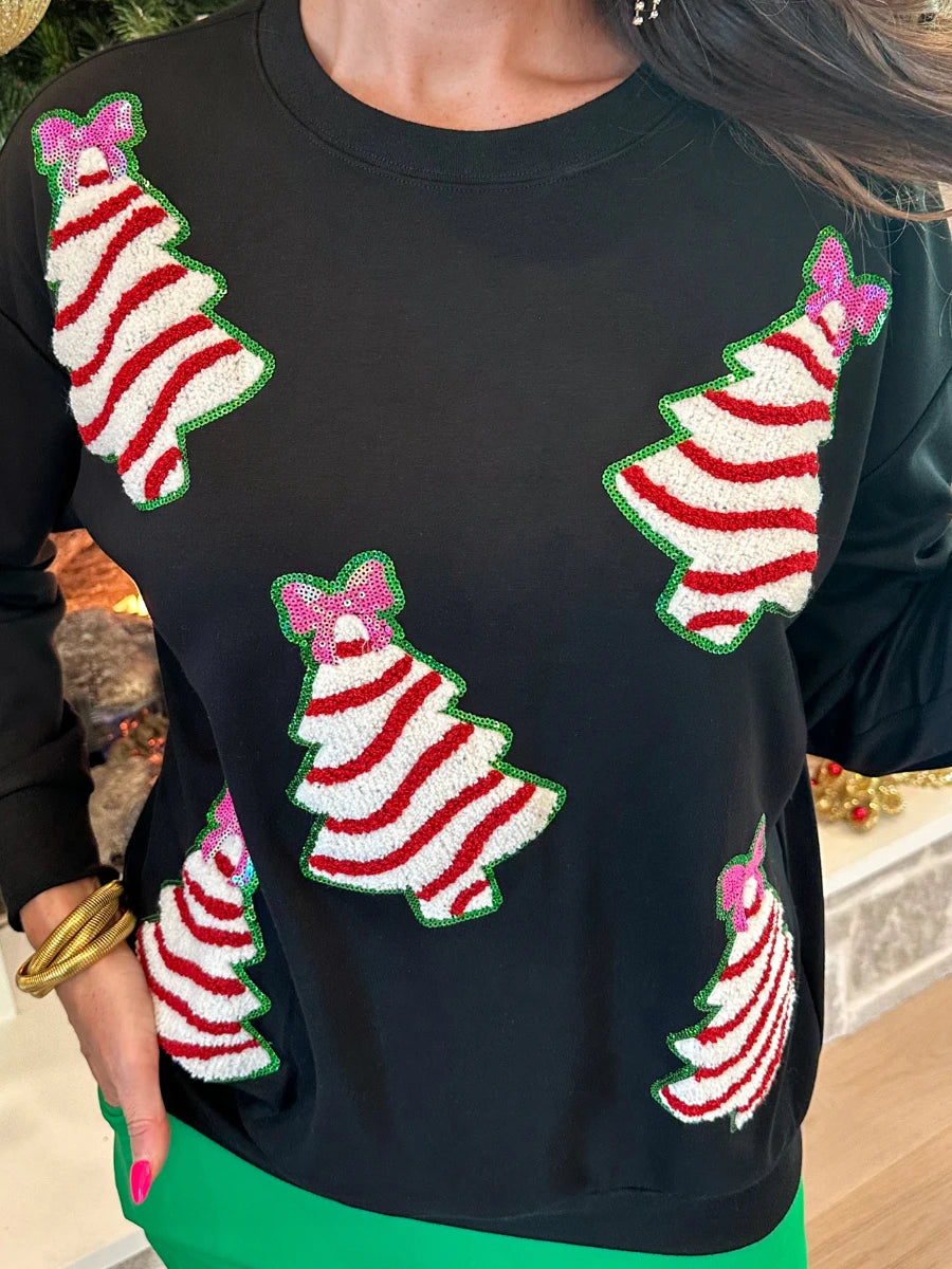 Women s Christmas Sweater Cozy Knit Pullover with Christmas Pattern and Ribbed Crew Neck for Festive Holiday Cheer